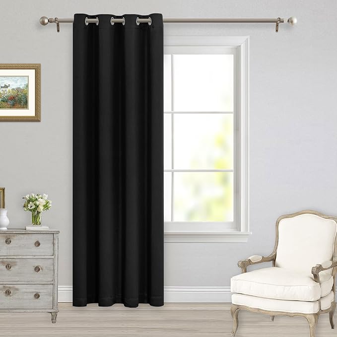 MYSKY HOME Black Curtains for Living Room Black Out Curtains for Bedroom 84 - Image 6
