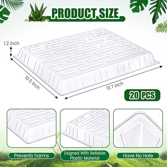 20 Pack Clear Plastic Humidity Domes - Image 2