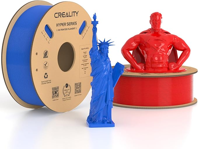 Official Creality Hyper PLA Filament 1.75mm Blue & Red 2KG, 30-600mm/s High by Creality