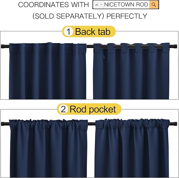 NICETOWN Blackout Curtains Window Drapes - Image 3