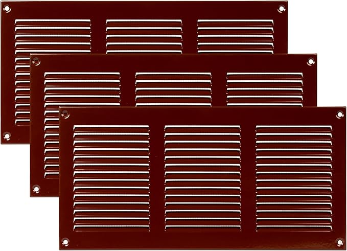 Vent Systems 12" x 6" Inch Scratch Resistant Brown Metal Vent Cover by VentSystems