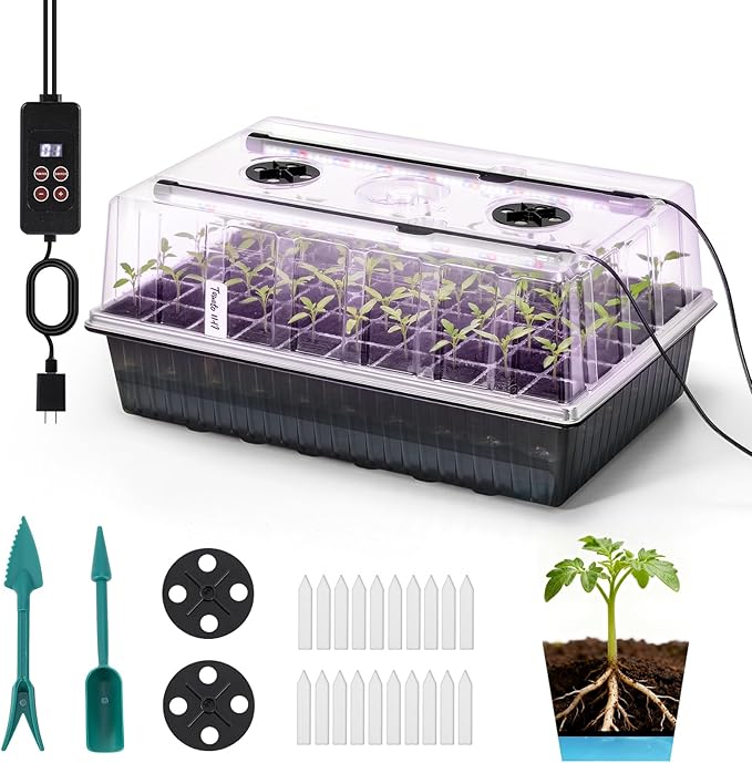 Seed Starter Tray with Grow Light by BAOSHISHAN