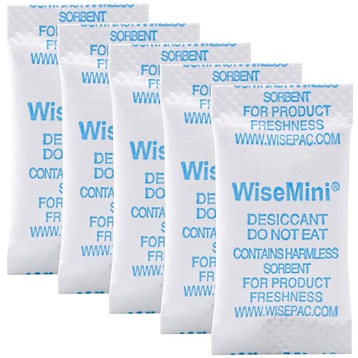 Silica Gel Packets, 0.5 Gram 1400 Silica Packets, Food Grade Dessicant by Wisesorb