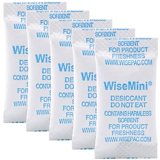 Silica Gel Packets, 0.5 Gram 5600 Silica Packets, Food Grade Dessicant by Wisesorb