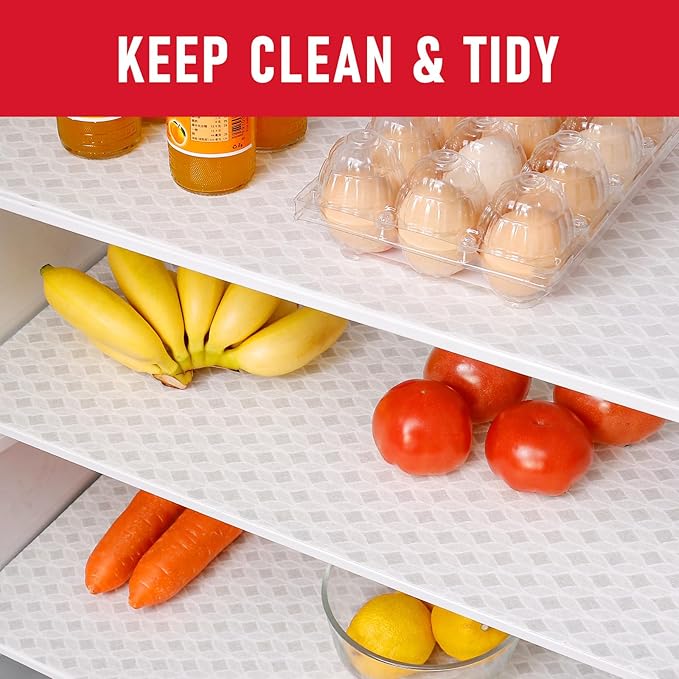 Cooyes Refrigerator Liners, Non-Slip Fridge Liners Washable, Absorbent - Image 2