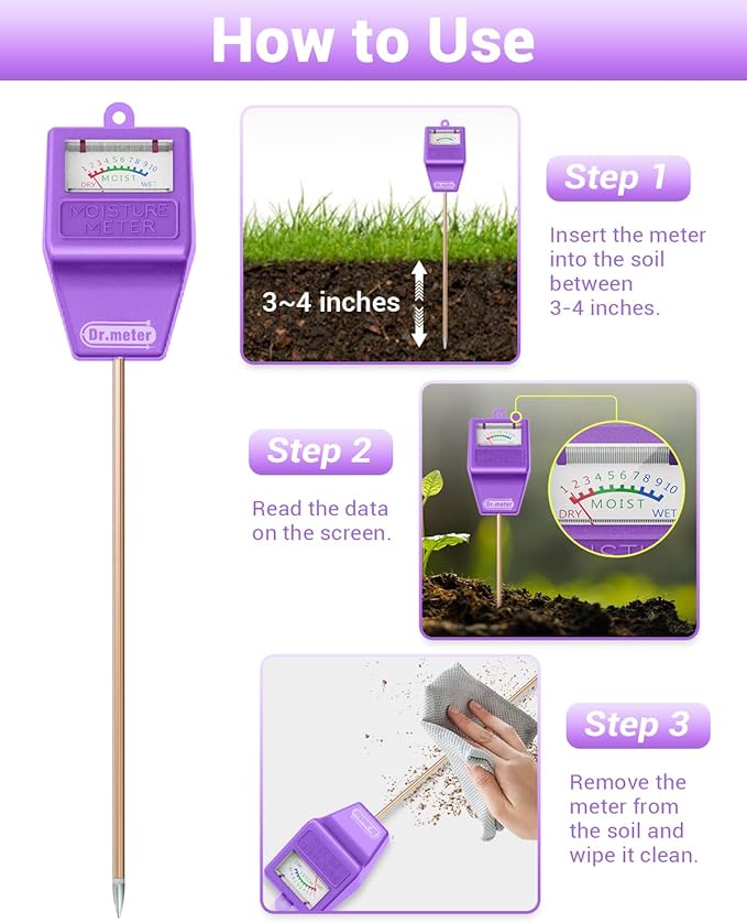 Soil Moisture Meter Tester for Plants, Hygrometer Moisture Sensor for - Image 3