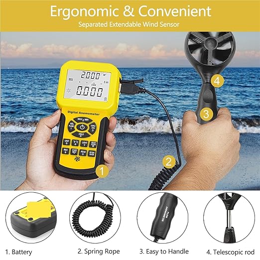 Anemometer, 856A Multifunctional Anemometer - Image 7