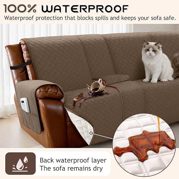 Arfntevss Waterproof Recliner Sectional Couch Covers - Image 2