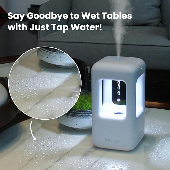 600ml Small Humidifier White - - Image 8