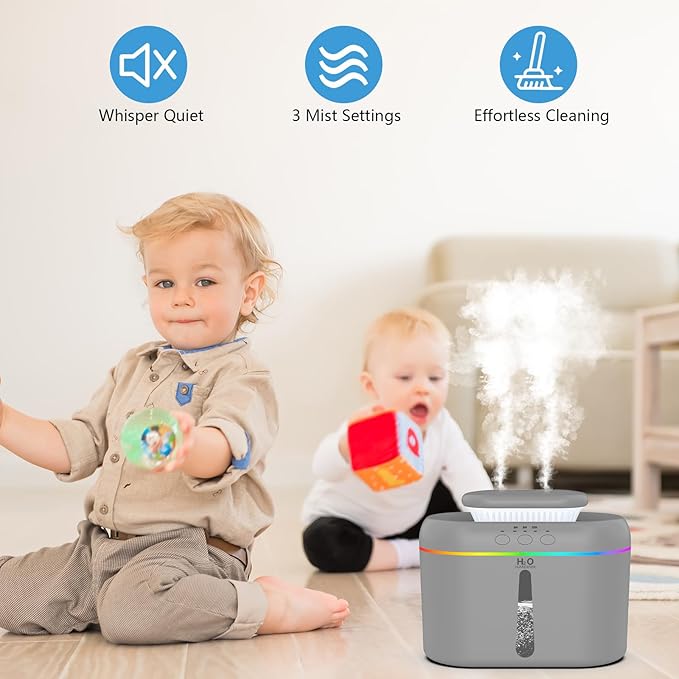 2L humidifiers for bedroom humidifier Home Ultra-Quiet 28 dB Quiet Supersized - Image 3