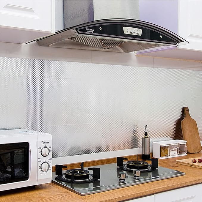 Kitchen Wallpaper Oil Proof Sticker Aluminum Foil Backsplash Self-Adhesive - Image 7