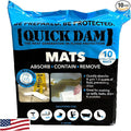 Quick Dam WUM-10 Super Absorbent Mats – 10-Pack – Dual-Sided Fluid Absorption & by QuickDam