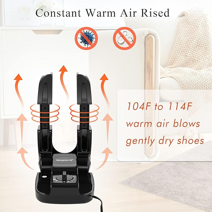 Boot Dryer Shoe Dryer with Timer, leapara Heat Blower Warmer - Image 2