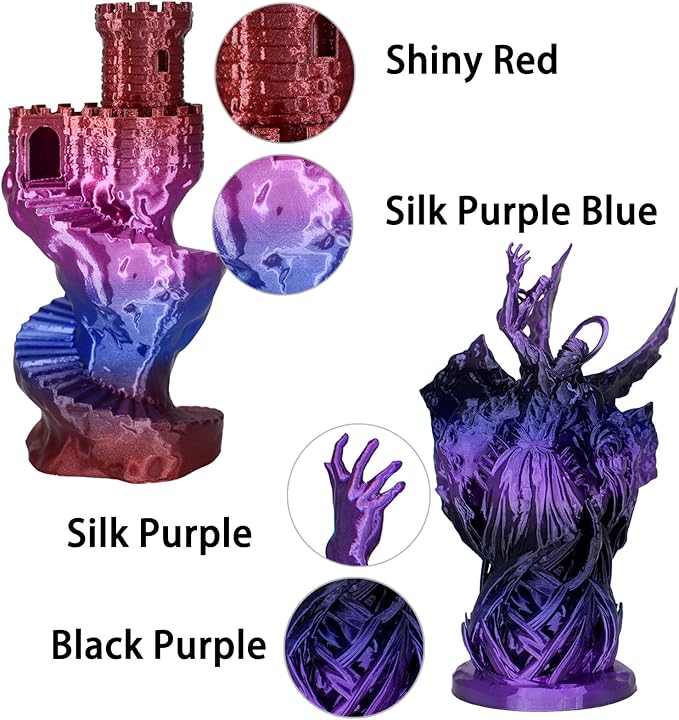 OVV3D Rainbow PLA Filament Bundle 3D Printer Filament, Silk PLA Filament 1.75mm - Image 3