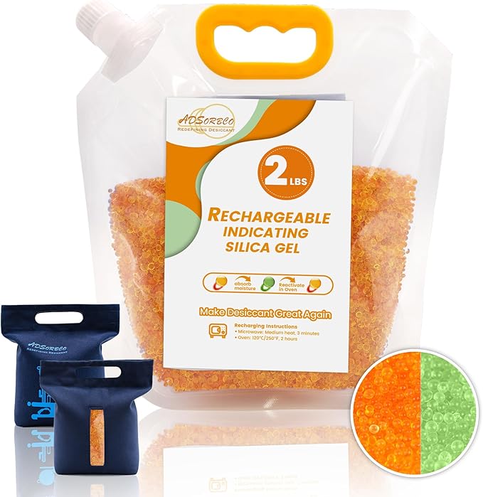 Silica Gel Desiccant Beads – Reusable Desiccant Bulk 3mm Beads by SorbcoPackagingLLC