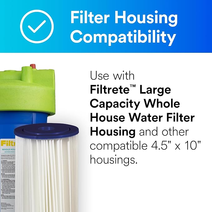 Filtrete Large Capacity Pleated Whole House Water Filter System 3WH-HDPL-F01 - Image 2