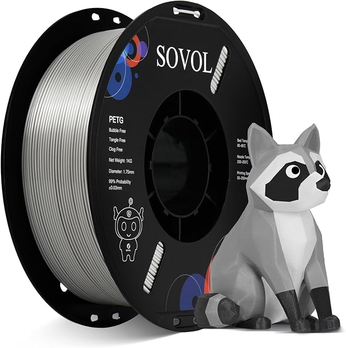 Sovol 3D Printer PETG Filament 1.75mm 1KG, High Precision, Strong Toughness by Sovol
