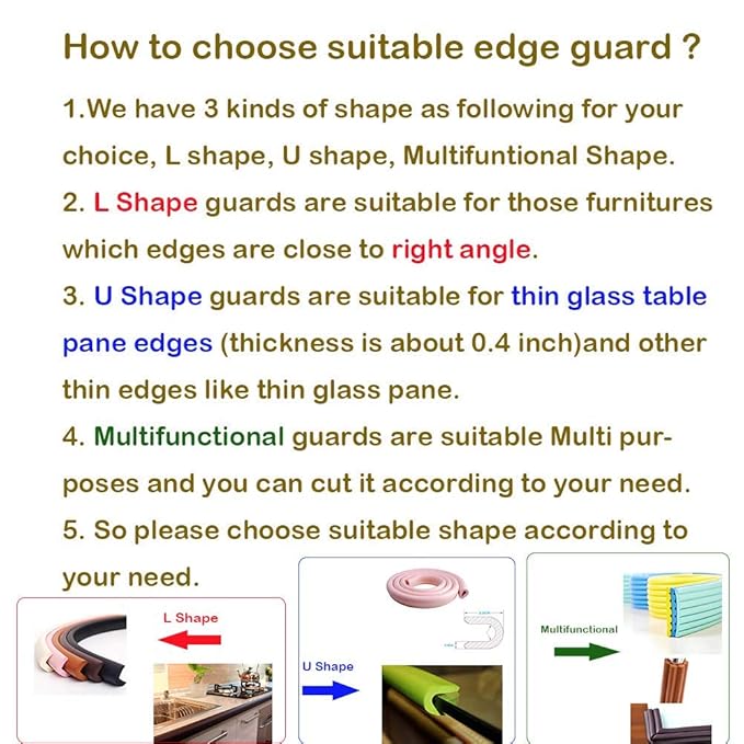 M2cbridge U Shape Extra Thick Furniture Table Edge Protectors Foam Baby Safety - Image 6