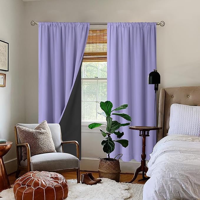 BGment Full Blackout Curtains for Living Room 72 Inch Length, Room Darkening - Image 2