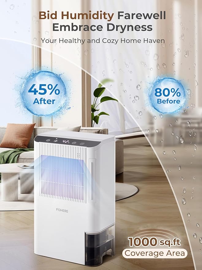 Dehumidifier for Home 1000 Sq.Ft, 85OZ Dehumidifiers for Basement Bedroom - Image 2