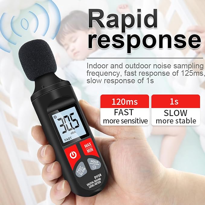 High Precisions Sound Leveling Meter Decibel Noise Tester Digital Noise Meter - Image 6