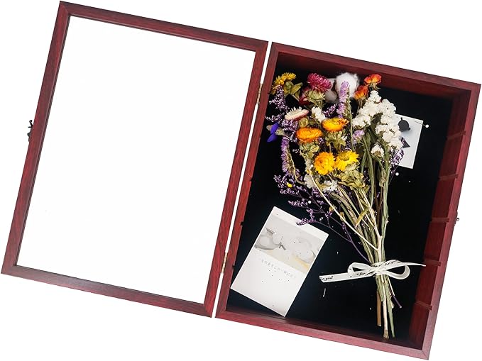 Shadow Box Frame with Removable Shelves, Coins Military Medals Pins Wedding - Image 3