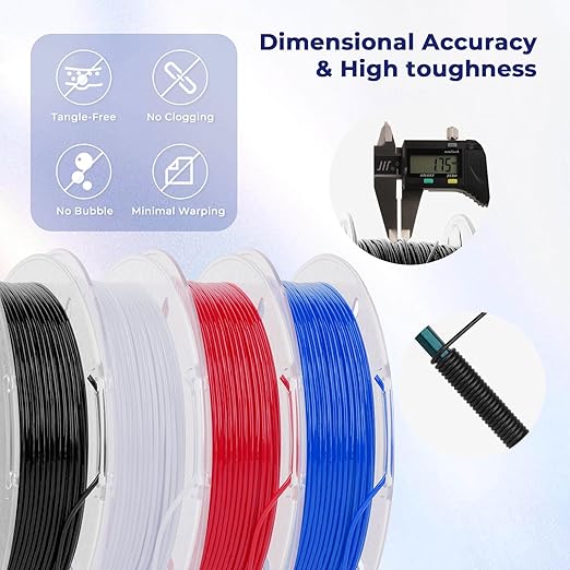 AMOLEN 3D Printer Filament, Flexible TPU Filament Bundle, 1.75mm TPU Filament - Image 6