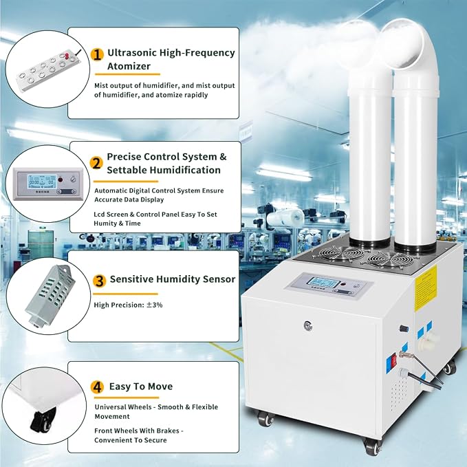 Automatic Ultrasonic Industrial Agricultural Humidifer 21000ml/h Highest Cool - Image 3