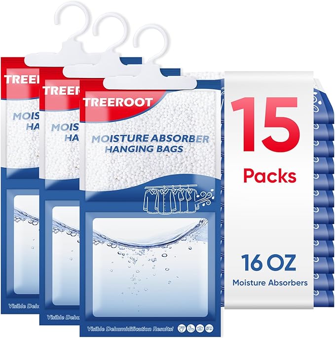 15 Pack Moisture Absorbers for Closet, 16OZ Hanging Closet Dehumidifier Bags by Unknown