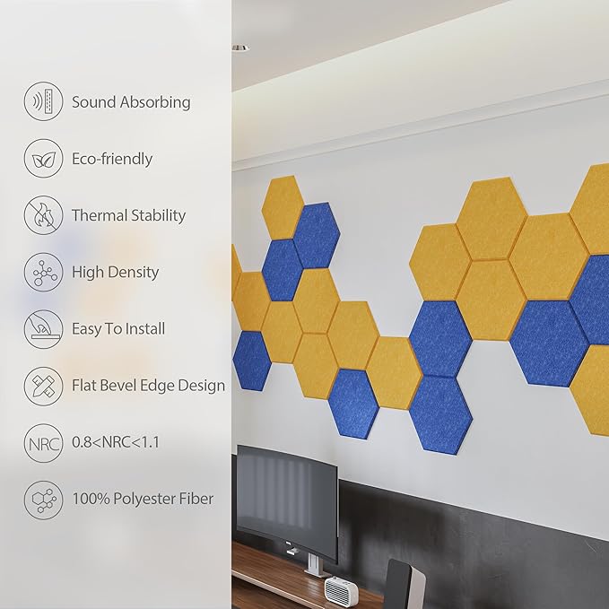 12 Pack Acoustic Panels Self Adhesive Sound Proof Foam, High Density Sound - Image 5