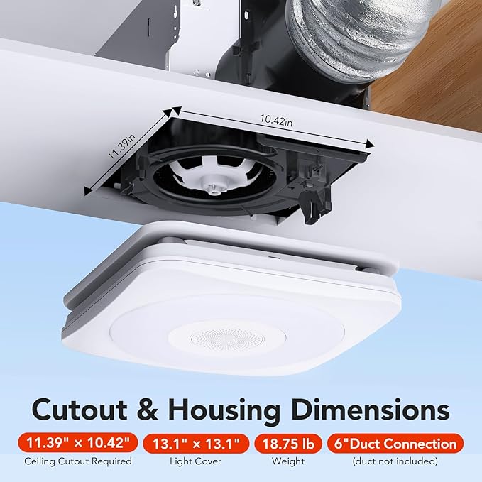 OREiN 3-in-1 Bathroom Exhaust Fan - Image 2