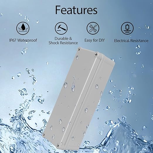 Junction Box，9.8"x 3.1"x 2.8" Outdoor Electrical Box - Image 5