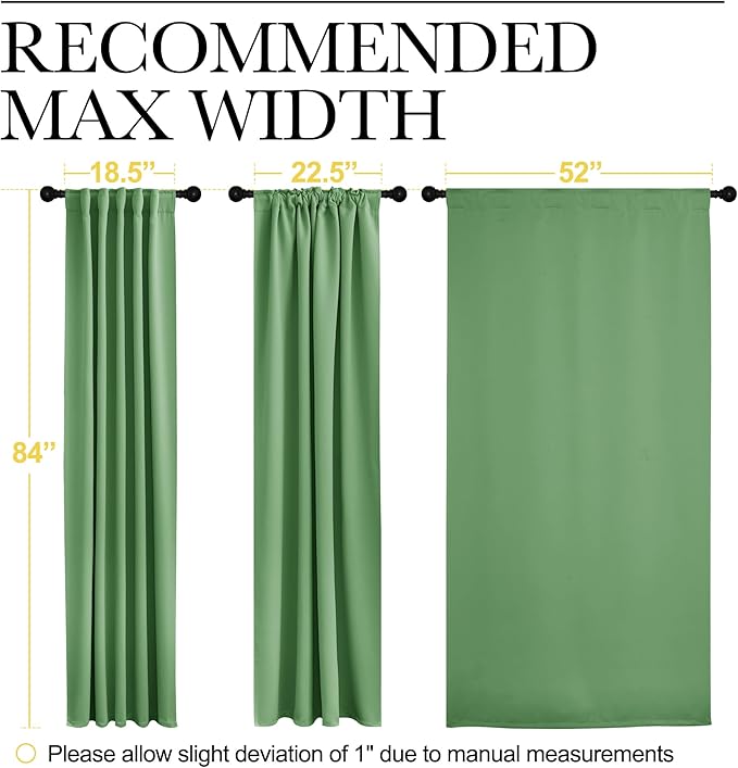 NICETOWN Bedroom Curtains Blackout Curtain Panels - Image 7
