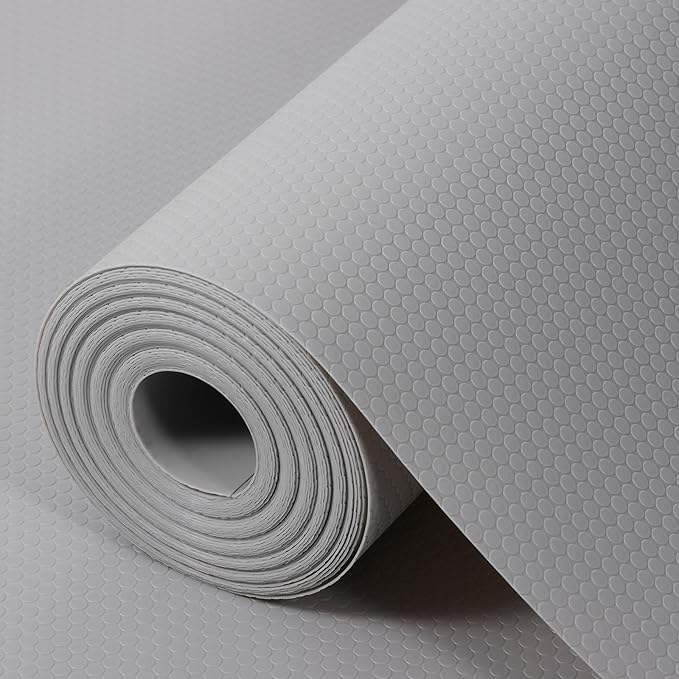 Light Gray Shelf Liners for Kitchen Cabinets Non Adhesive Drawer Liner for - Image 7