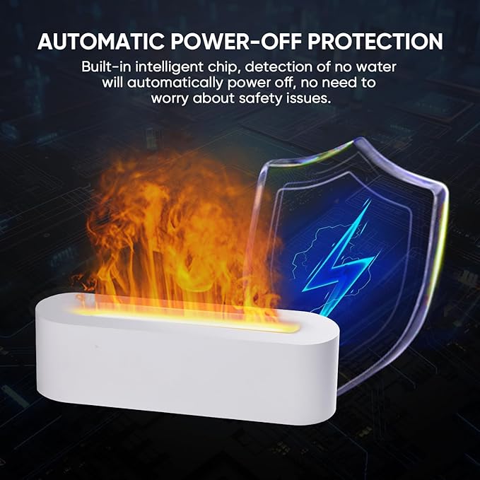 Essential Oil Diffuser, Fireplace Flame Fire Oil Diffuser, 150ml Ultrasonic - Image 5