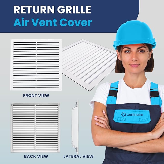 20x20 Inch Air Return Vent Cover Decorative – Premium Aluminum AC Vent Cover - Image 2
