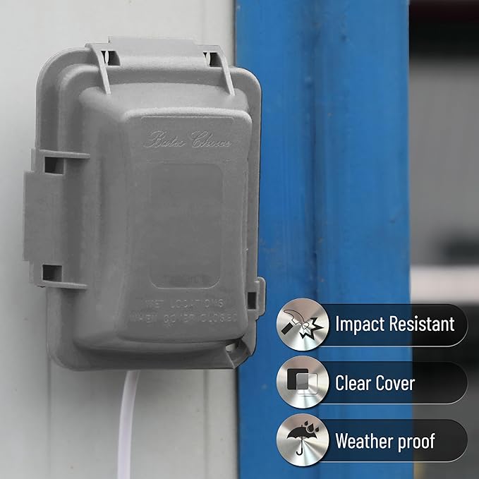 Bates- Weatherproof Electrical Outlet Cover, Outdoor Plug Cover - Image 6