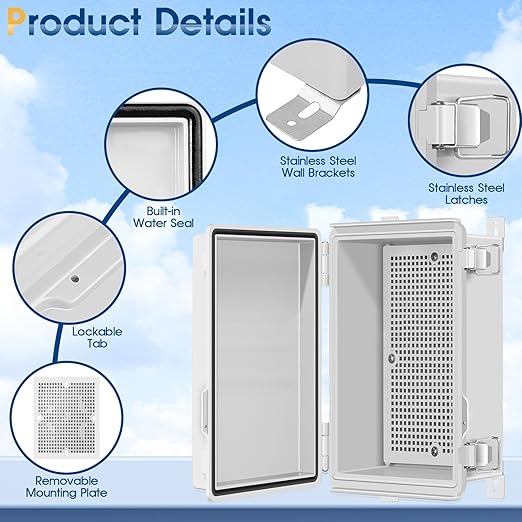 Waterproof Outdoor Project ABS Plastic Junction Box IP67 Weatherproof Dustproof - Image 3