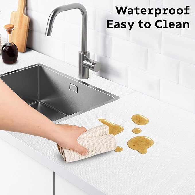 Shelf and Drawer Liner for Kitchen Cabinet, Non Adhesive Non Slip Thickened - Image 4