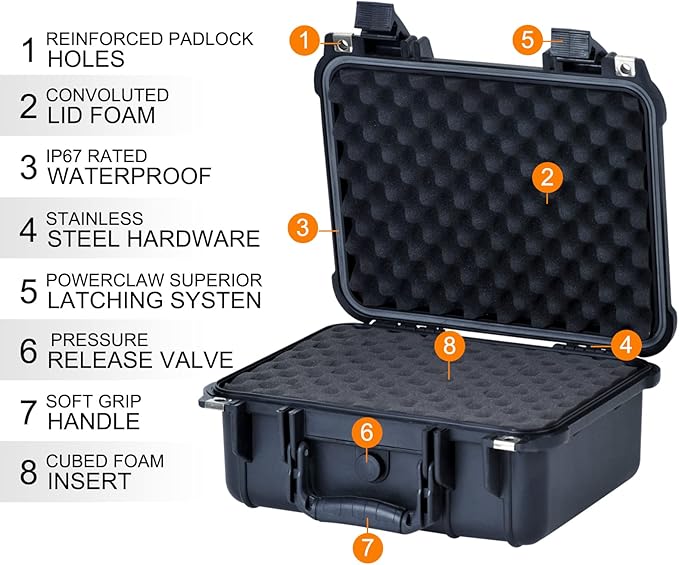 MEIJIA Portable All Weather Waterproof Protective Case, Hard Case, Camera Case - Image 4