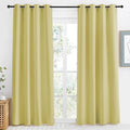 NICETOWN Paler Yellow Blackout Curtain 86" Length, W55 x L86 Inch, 8 Grommets by NICETOWN