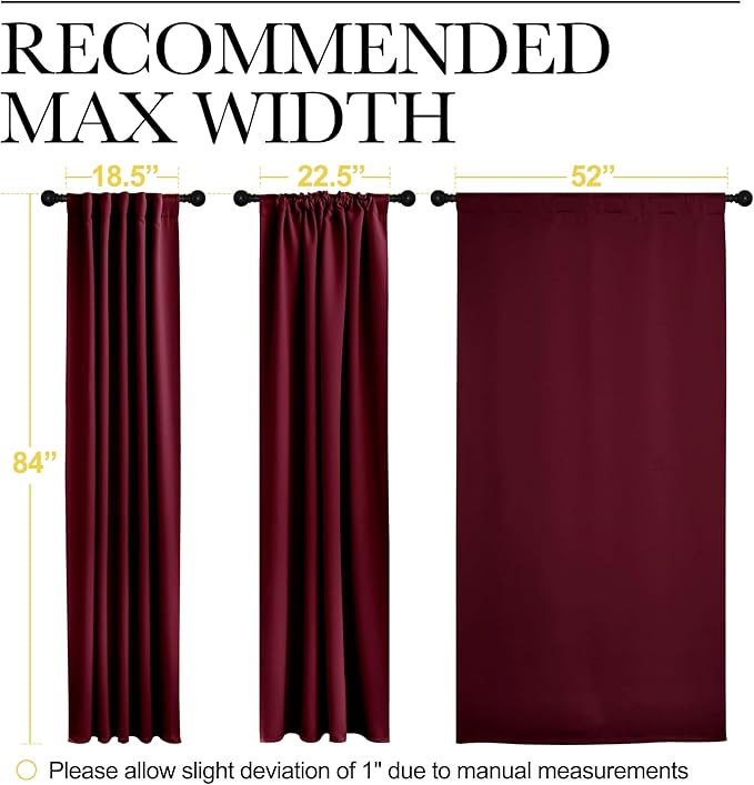 NICETOWN Blackout Curtain Panels Window Draperies - Image 7