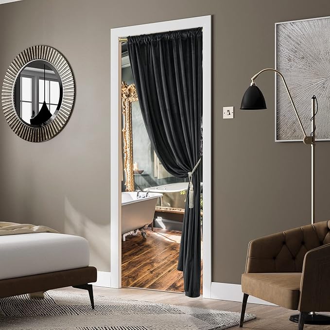 XTMYI Black Blackout Curtains 80 Inch Long - Image 8