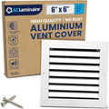 6x6 Inch Air Return Vent Cover Decorative – Premium Aluminum AC Vent Cover by LAMINAIRE