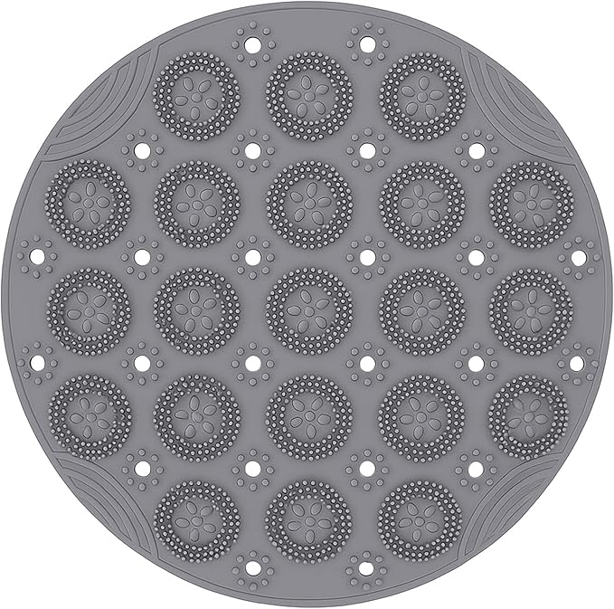 Round Non Slip Shower Mat with Suction Cups 11.8 Inch, Anti Skid PVC Bath Mat by Unknown