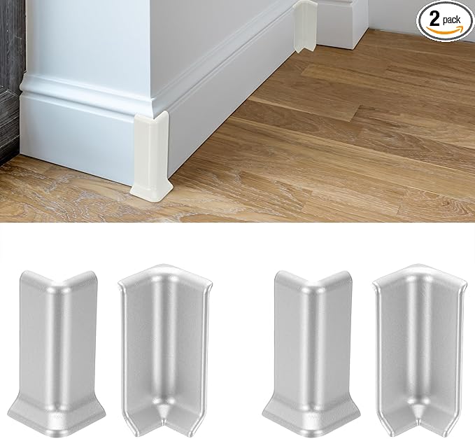 uxcell Self Adhesive Baseboard Corner Blocks, 3.23 Inch Wall Edge Corner by uxcell