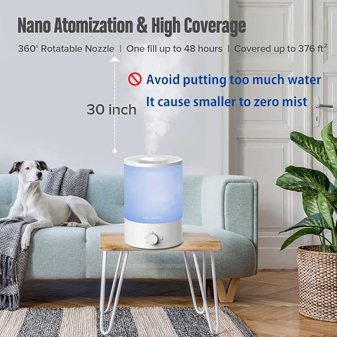 MegaWise Healthy Top-Refill Cool Mist Humidifiers - Image 4