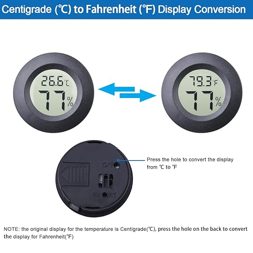 3pcs Mini Hygrometer Thermometer Indoor Outdoor Round Humidity Meter - Image 3