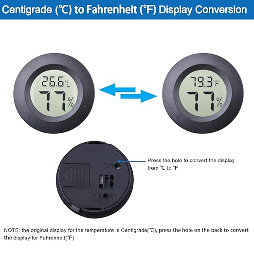 2pcs Mini Hygrometer Thermometer Indoor Outdoor Round Humidity Meter - Image 3