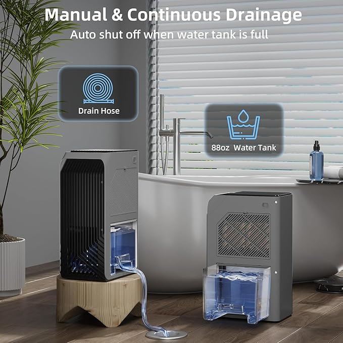 Dehumidifiers for Home, 88 OZ Water Tank, Dehumidifier for Bedroom Bathroom - Image 5
